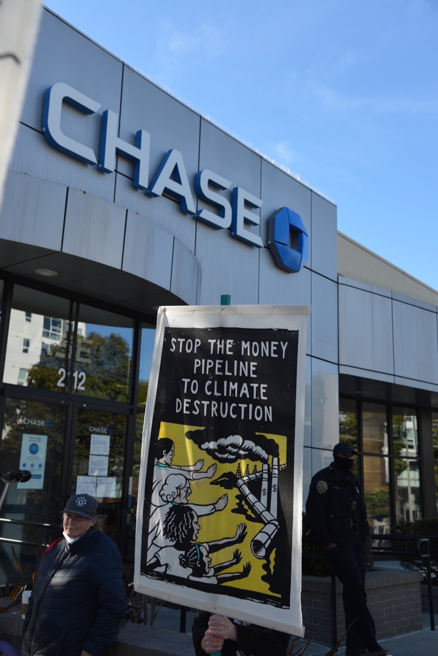 XRSFBay Confront Chase Bank in Solidarity with 'Stop Line 3' Indigenous Water Protectors in Minnesota:March 11th, 2021